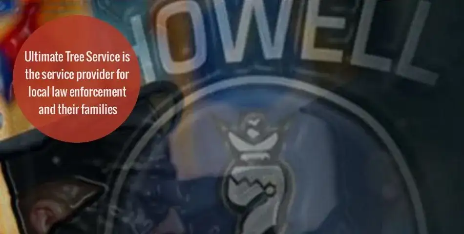 Howell PD patch graphic: Ultimate Tree Service is the service provider for local law enforcement and their families